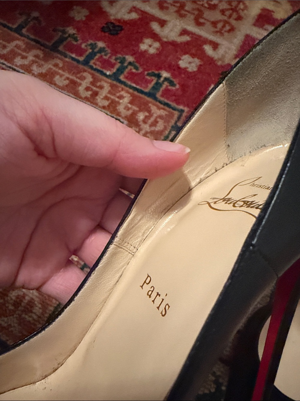 Black Pointed Leather Pumps - Picture 8 of 9